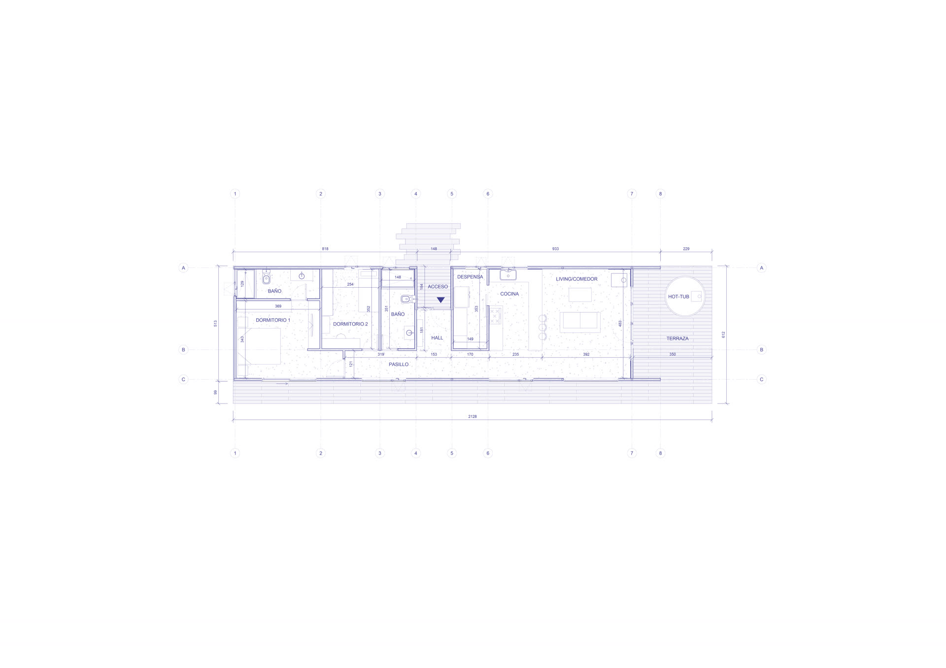 Plano Casa Granero Puerto Varas