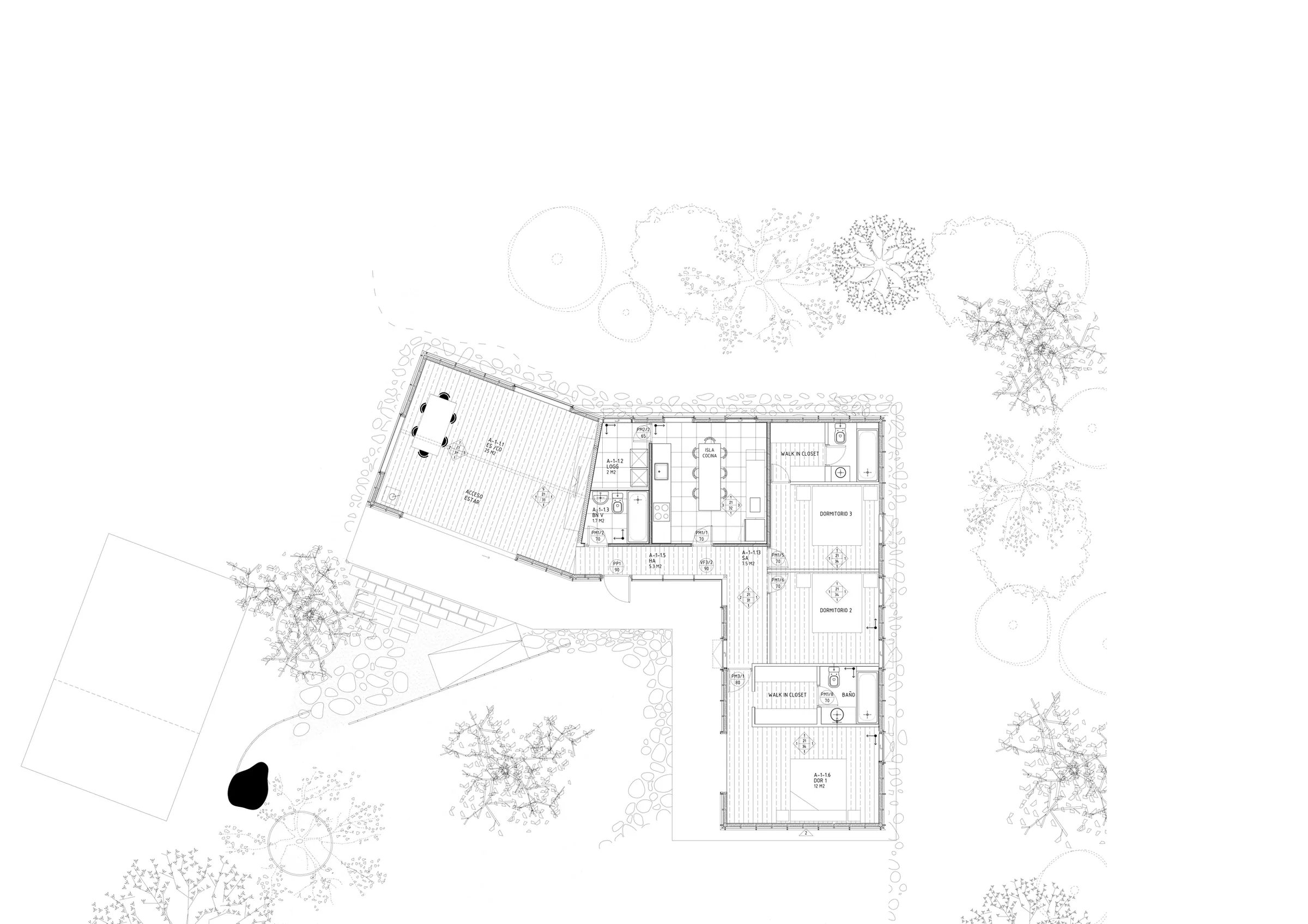 Plano Casa Granero Monteverde